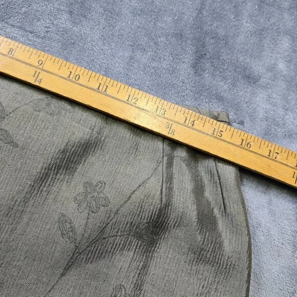 Floral Jacquard Skirt Suit Set Sage Green Size 12 - Picture 14 of 16